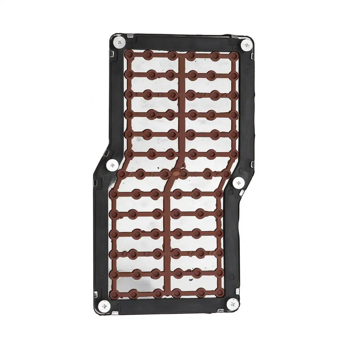 Color Name: Brown - Car Foot Rest Pedal Board Floor Carpet Mat Anti-slip Stainless Steel Heel Pad Car Truck Suv Black Beige Brown