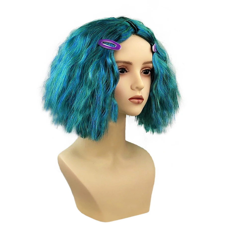 Color: Yellow - Exclusive Masquerade Joy Sadness Envy Disgust Multiple Styles Wig with Headpiece and Waterdrop Clips Elevate Your Costume Game