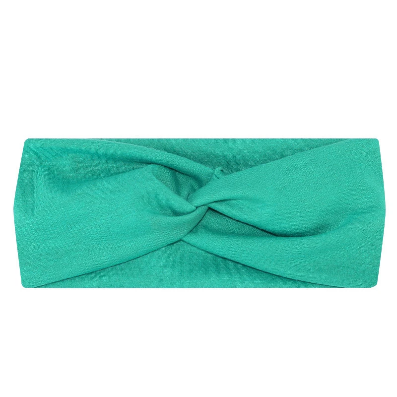 Color: Lake Blue, Ships From: CHINA - Pilates Elastic Hair Bands Yoga Headband Running Cycling Sweatband Turban Makeup Hair Hoop Makeup Headwrap Women