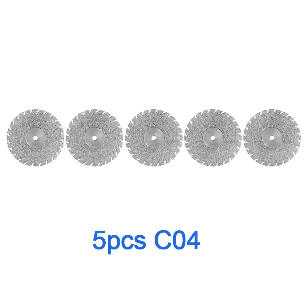 Color: green - 5 Pcs Dental Lab 0.20mm Ultra-thin Diamond Cutting Disc Double Sided Disk For Separating Polishing Ceramic Crown Plaster