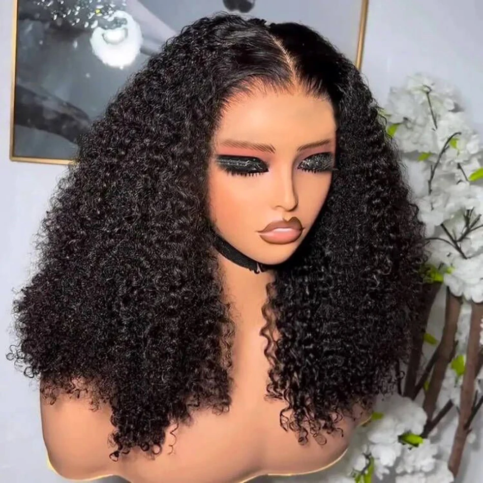 Density: 180%, Stretched Length: 26inches - 10A 9x6 Part Max M-Cap Glueless Wigs Human Hair Wigs Ready To Wear Bleached Knots Pre Cut Lace Tuneful Kinky Curly Glueless Wigs