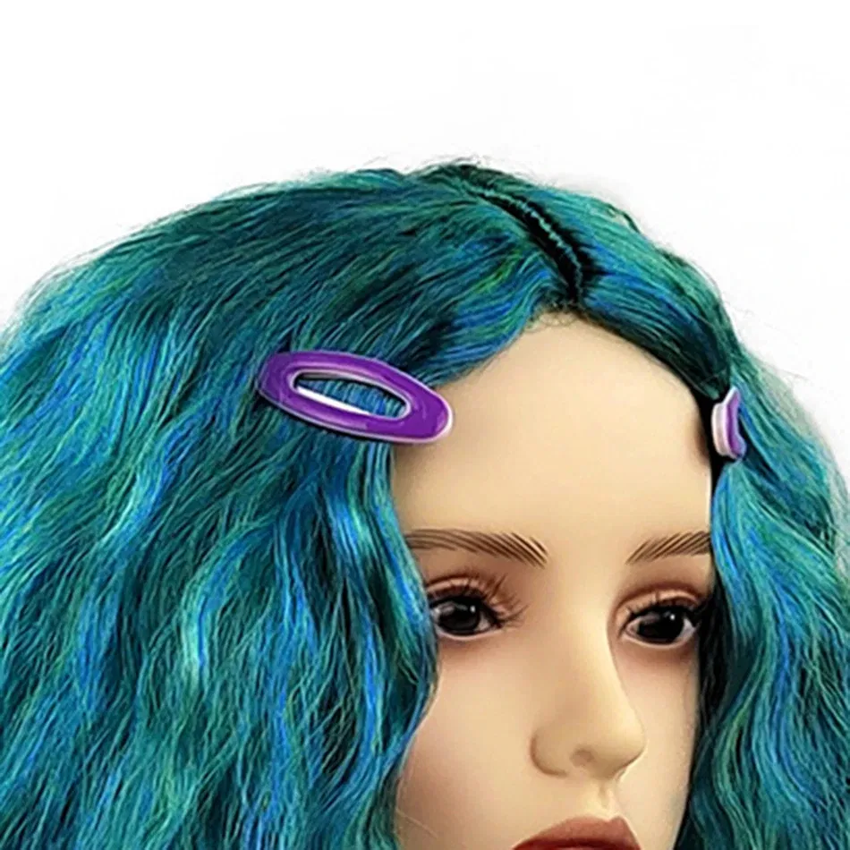 Color: Blue - Exclusive Masquerade Joy Sadness Envy Disgust Multiple Styles Wig with Headpiece and Waterdrop Clips Elevate Your Costume Game