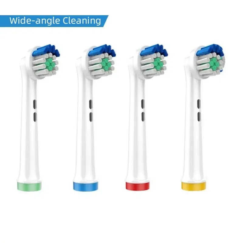 Color: Orange - 4PCS Dupont Bristle Electric Toothbrush Heads Whiten teeth/Daily Clean/Precison Cleaning/Soft Care Teeth Function For Oral B