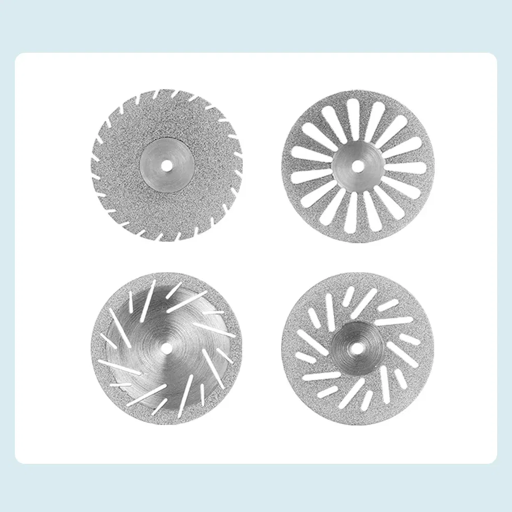 Color: Ivory - 5 Pcs Dental Lab 0.20mm Ultra-thin Diamond Cutting Disc Double Sided Disk For Separating Polishing Ceramic Crown Plaster