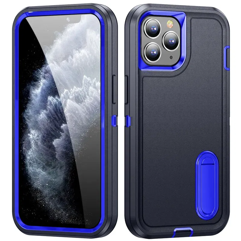 Color: Clear, Material: CANVAS - PKCASE Shockproof Case For iPhone 13 Mini 12 11 Pro Max 6 7 8 Plus Bracket Protective Cover For iPhone X XS XR SE 2020 2022