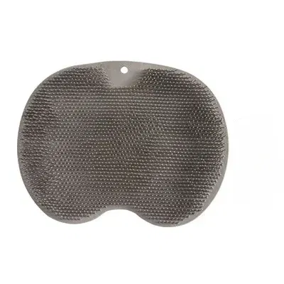 Color: GRAY - Non-slip Shower Mat Silicone Massage Wash Foot Pad Bath Massage Brush Pad Bathroom Rub Back Brush with Sucker Cleaning Tools
