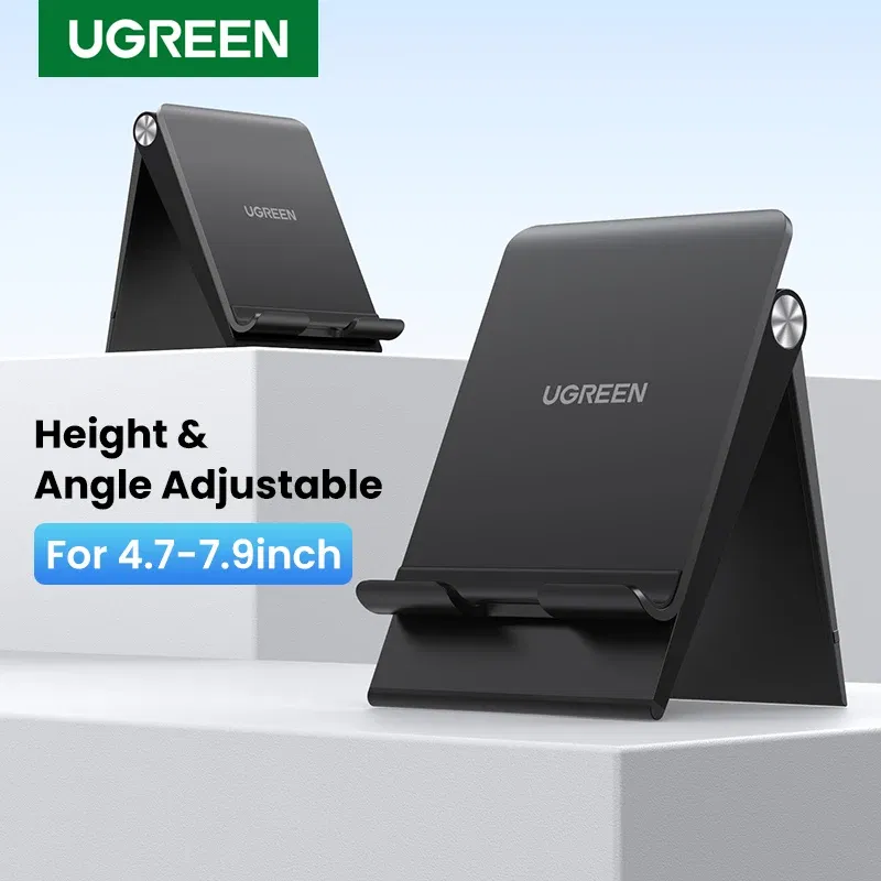 Color: Orange - UGREEN Phone Stand Holder Desk Cell Phone Dock Stand for iPhone 16 15 14 Pro Max Adjustable Foldable Mobile Phone Holder Stand
