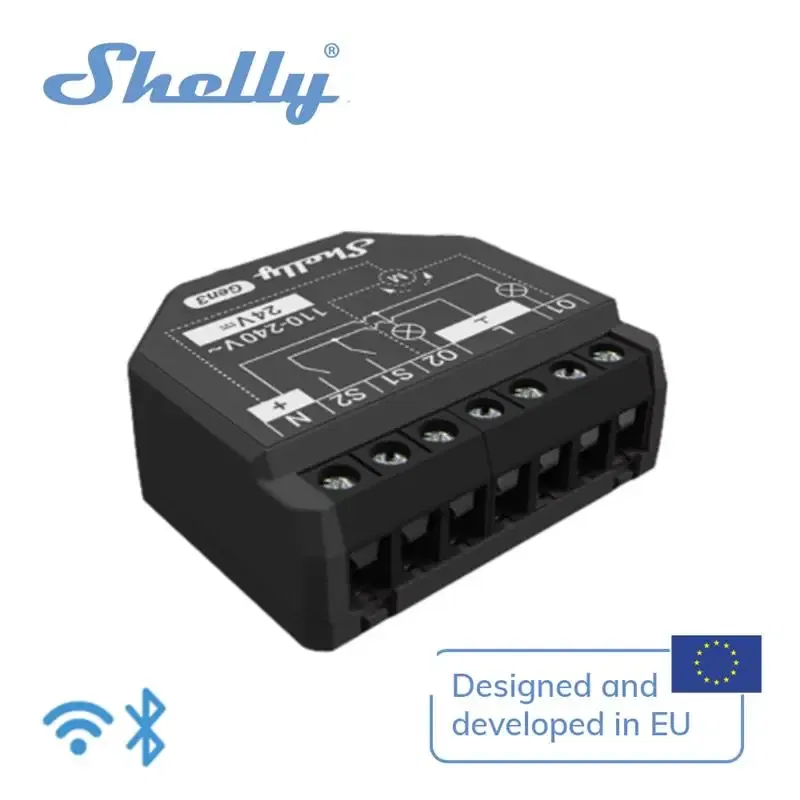 Language: English, Plug Type: AU Plug, Ships From: CHINA - New! Shelly 2PM Gen3 Smart Switch 2 Channels Wi-Fi Operated Cover roller Control 16 total current automate Adjust Position