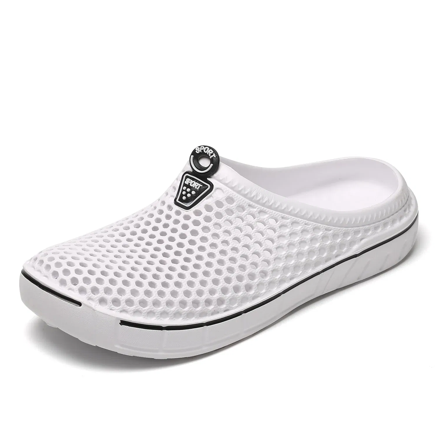 Color: Blue, Shoe Size: 37 - Men Slippers Beach Shoes Unisex Summer Hollow Outdoor Casual Men Beach Sandal Flip Flops Shoes Non-slip Size 36-45 Mens Slippers
