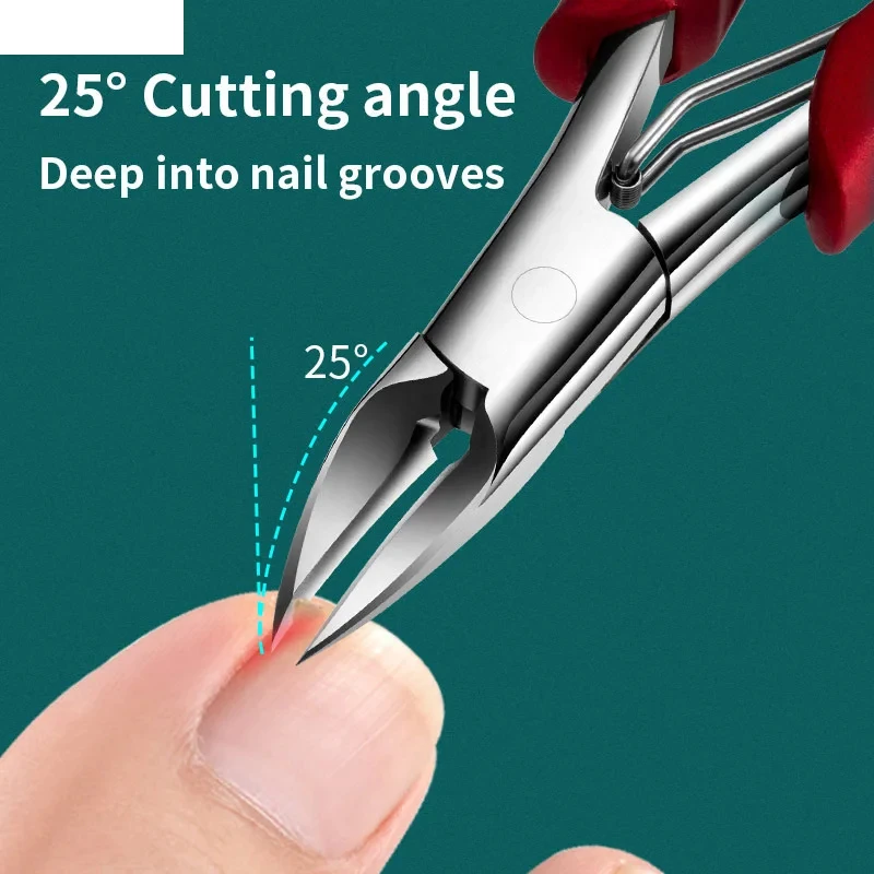 Color: black - Professional Grade Concave Stainless Steel Nail Clippers for Thick Nails and Ingrown Toenails Sharp Curved Blade for Easy Trimmi