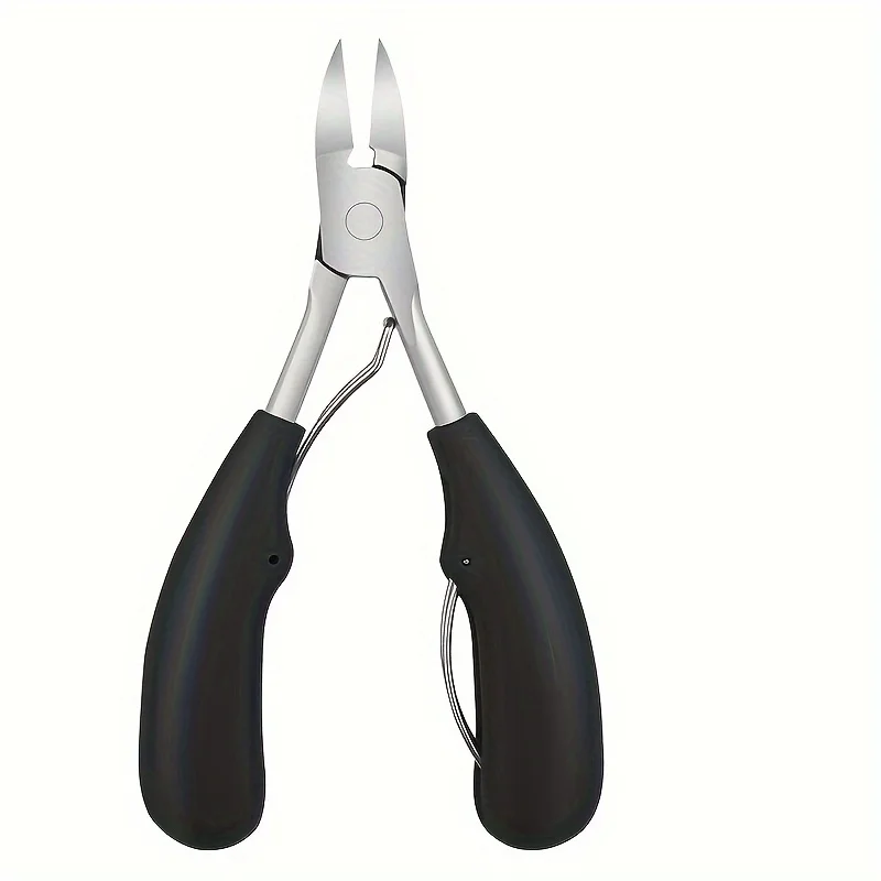 Color: black - Professional Grade Concave Stainless Steel Nail Clippers for Thick Nails and Ingrown Toenails Sharp Curved Blade for Easy Trimmi