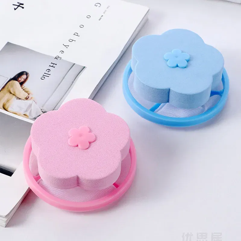 Color: Dark Grey - Laundry Ball Floating Pet Fur Lint Hair Catcher Clothes Cleaning Ball Laundry Hair Removal Cleaning Mesh Bag For Washing Machine