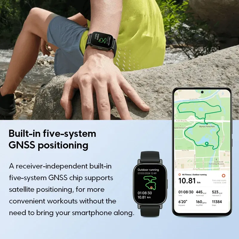 Color: Gold, Ships From: CHINA - New! Global Version Watch 5 Lite 1.96'' AMOLED display 18-Day Battery life Bluetooth?® calling Built-in GNSS 5ATM