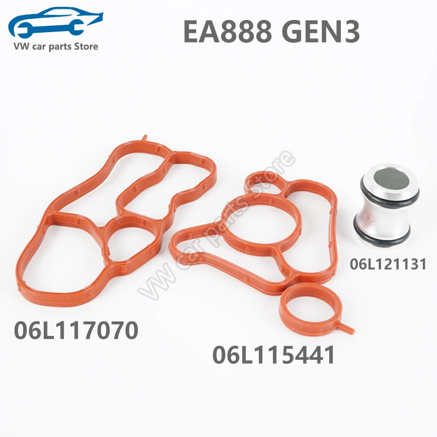 Color: MULTI - 06J117070C 06J115441A Oil Cooler Gasket Pipe And Connector Joint For EA888 Audi A4A5A6Q5 VW Golf Tiguan Passat Jetta 06L115441