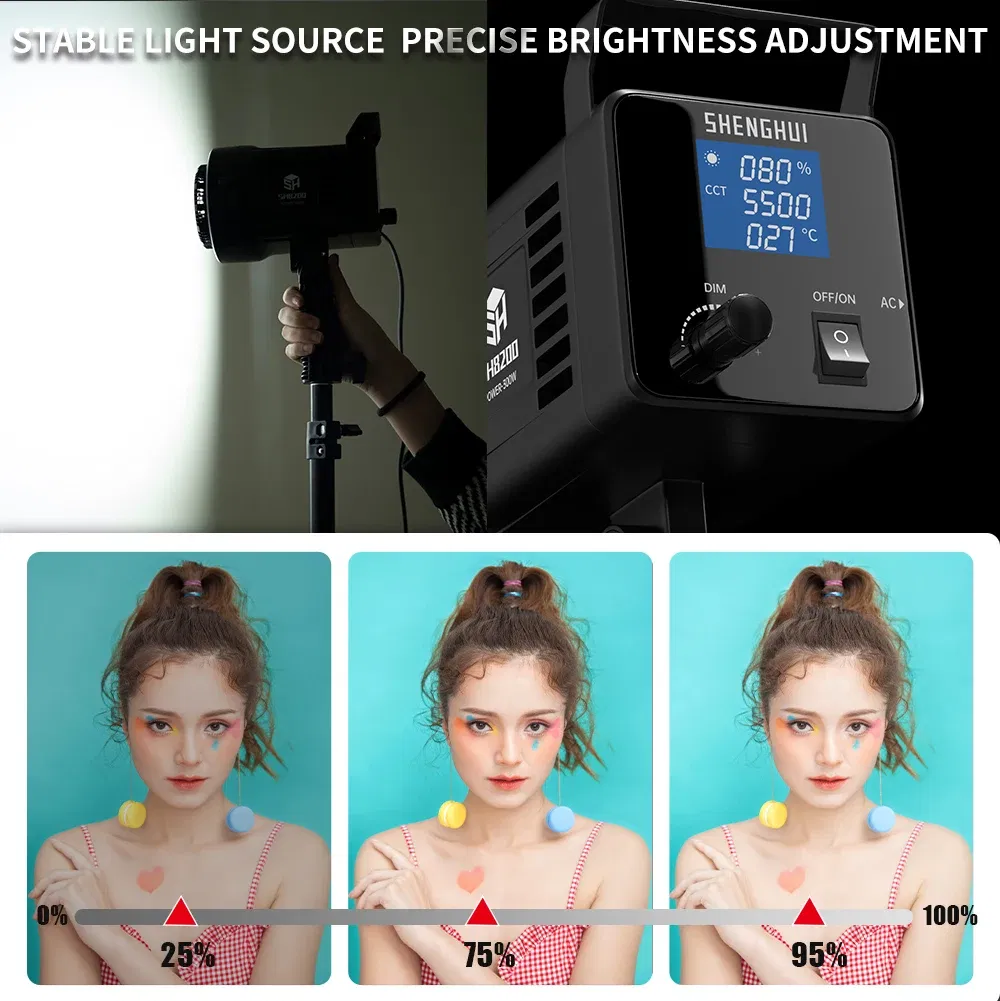 Color: WHITE, Ships From: CHINA - 100W Photography LED Video Light Daylight-Balanced Sun Lamp for Portrait Flash Studio Accessories Youtube Live