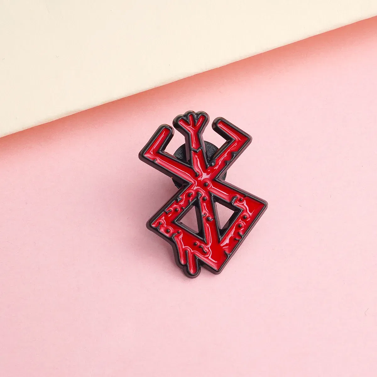 Metal color: Gold-color - Berserk Beherit Anime Game Red Cartoon Alloy Brooch Clothing Personalized Matching Costume Accessories Badges Anime Pins