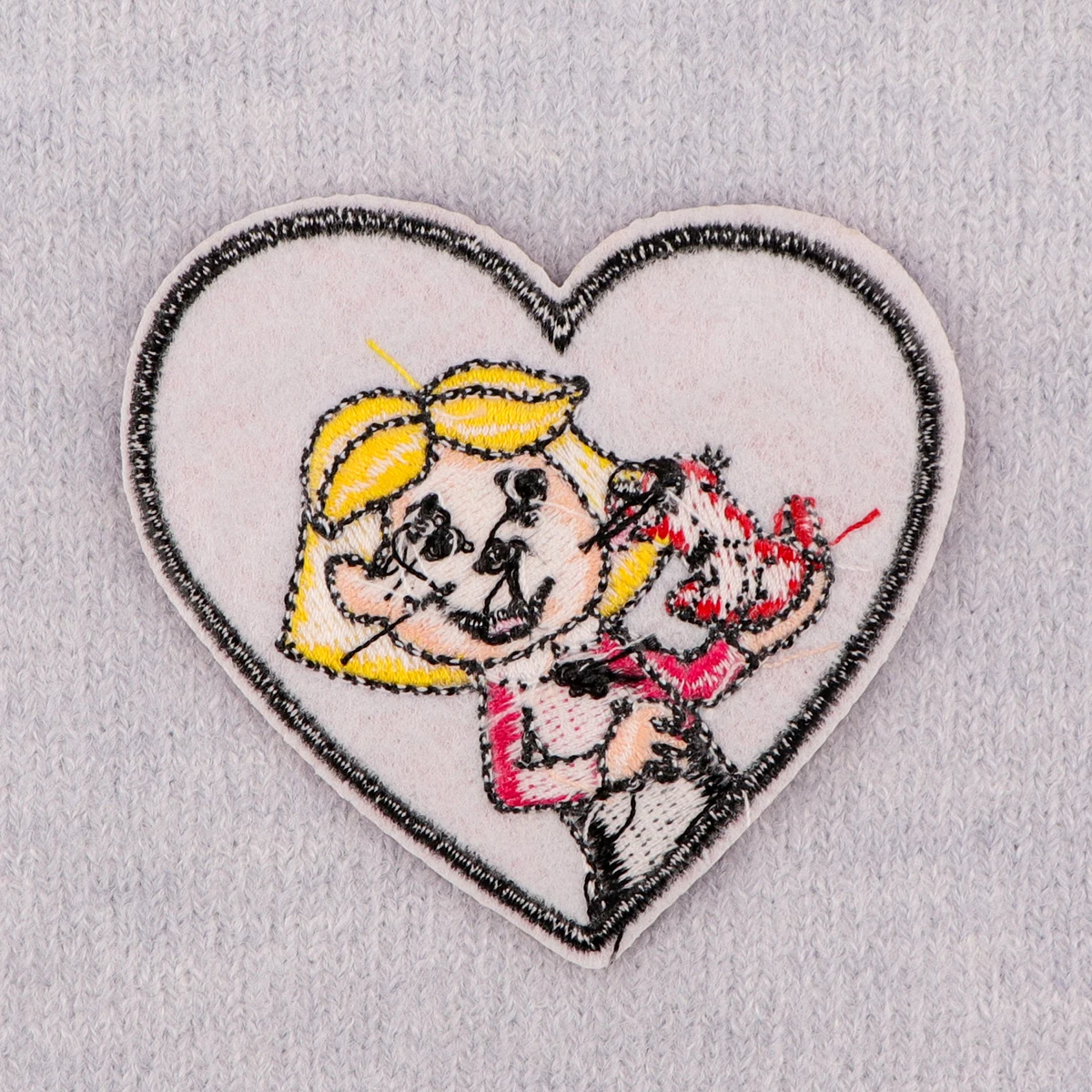 Comedy Adventure Movie Embroidery Patch Red Dog Iron On Patches For Clothing Thermoadhesive Patches On Clothes DIY Sew Badges