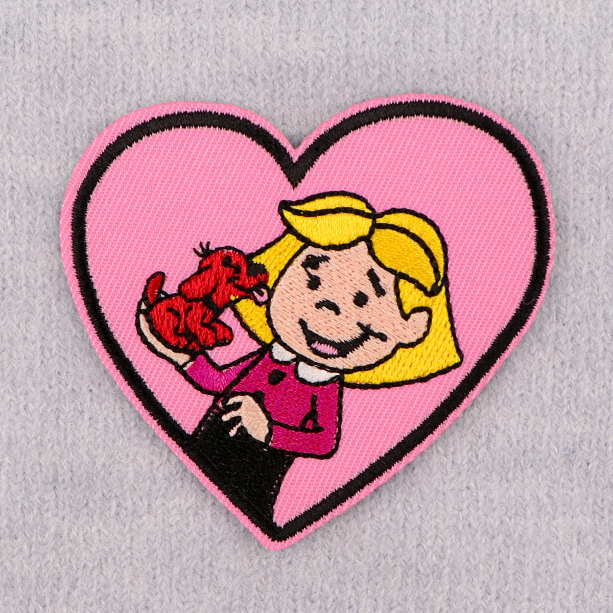 Comedy Adventure Movie Embroidery Patch Red Dog Iron On Patches For Clothing Thermoadhesive Patches On Clothes DIY Sew Badges
