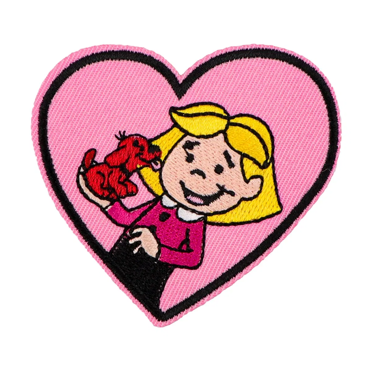 Comedy Adventure Movie Embroidery Patch Red Dog Iron On Patches For Clothing Thermoadhesive Patches On Clothes DIY Sew Badges