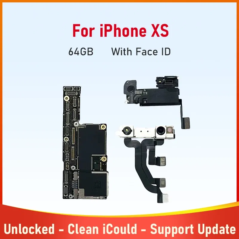Color: Gold, Ships From: CHINA - Top Tested Motherboard for iPhone X XR XS Max 64g 128g 256g Unlocked Mainboard With Face ID Cleaned Logic Board