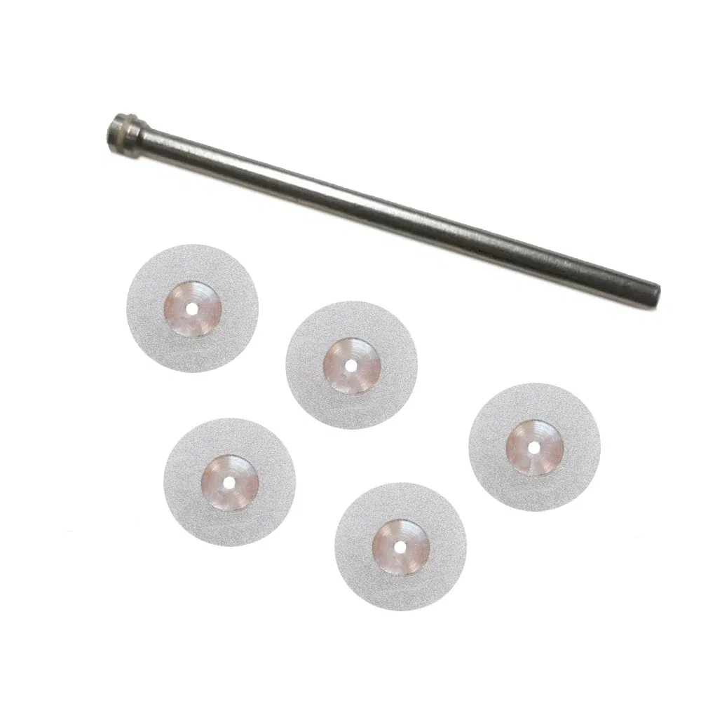 Color: black - 5pcs Dental Ultramicro 6mm 8mm 10mm Diamond Cutting Disc for separating polishing ceramic crown plaster or jade with 1 mandrels
