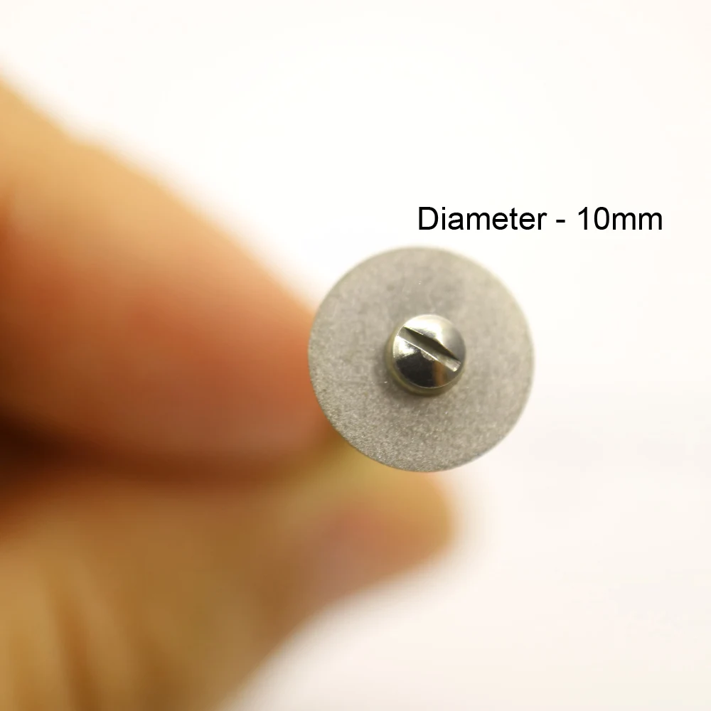 Color: black - 5pcs Dental Ultramicro 6mm 8mm 10mm Diamond Cutting Disc for separating polishing ceramic crown plaster or jade with 1 mandrels