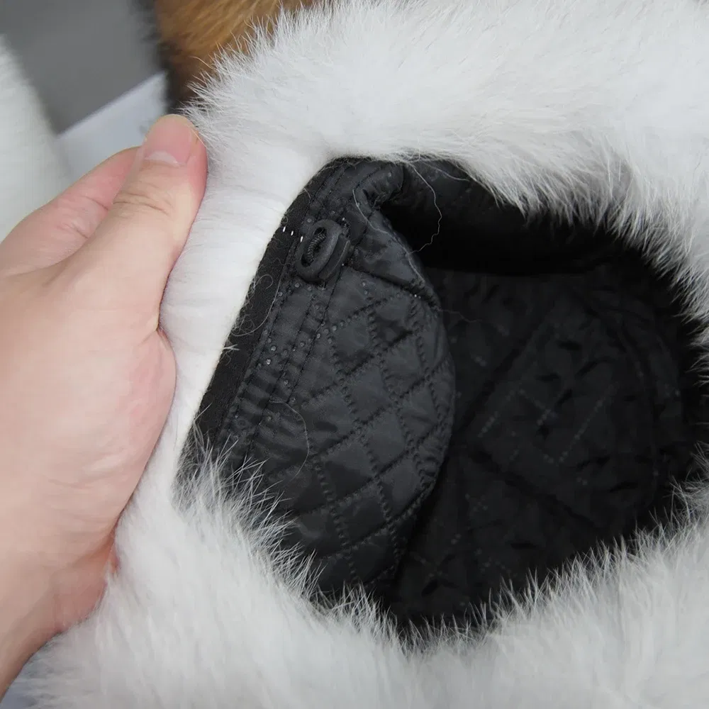 2025 New Style Fashion Hat Winter Women's Winter Thick Warm Hat Real Fox Fur Hats Headgear Russian Girls Raccoon Fur Beanies Cap