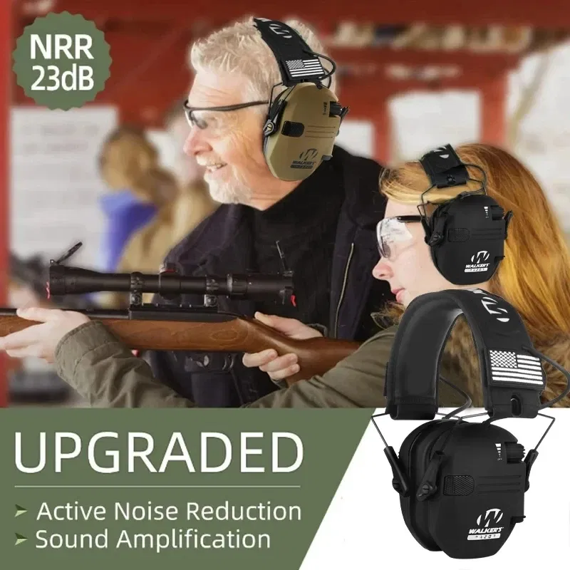 Color: Green - 2024 Earmuffs Active Headphones for Shooting Electronic Hearing Protection Ear Protect Noise Reduction Hunting Headphone