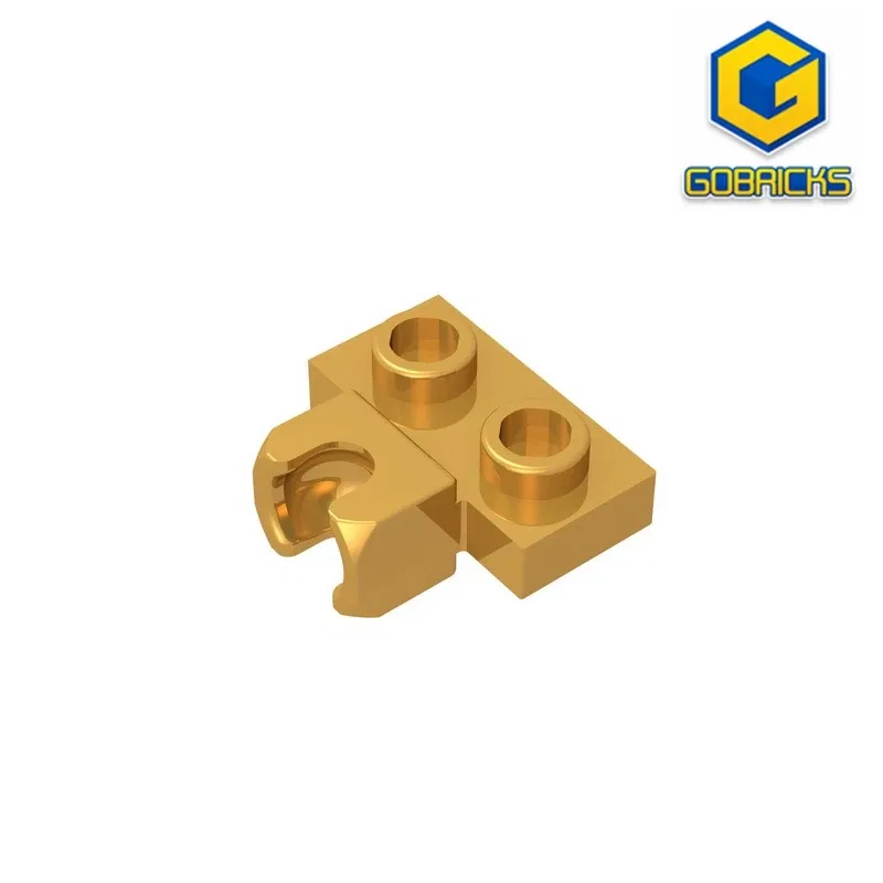 Color: Light Grey - MOC PARTS GDS-850  Plate, Modified 1 x 2 with Small Tow Ball Socket on Side compatible with lego 14704 pieces of children's toys