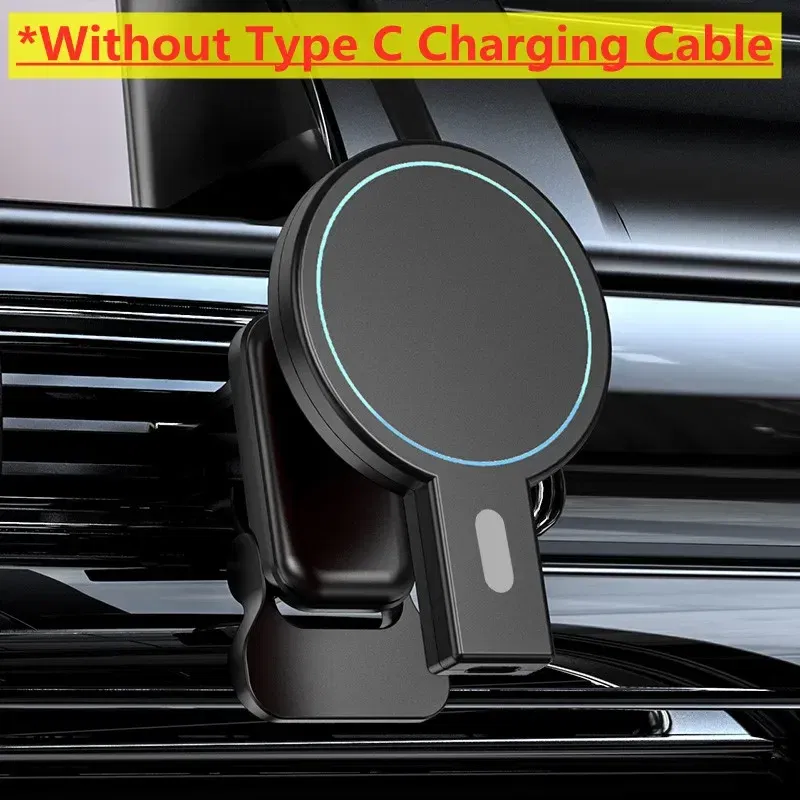 Color: PURPLE - Magnetic Car Phone Holder 100W Wireless Chargers Car Air Vent Stand Phone Holder Fast Charging Station For iPhone 14 13 Pro Max