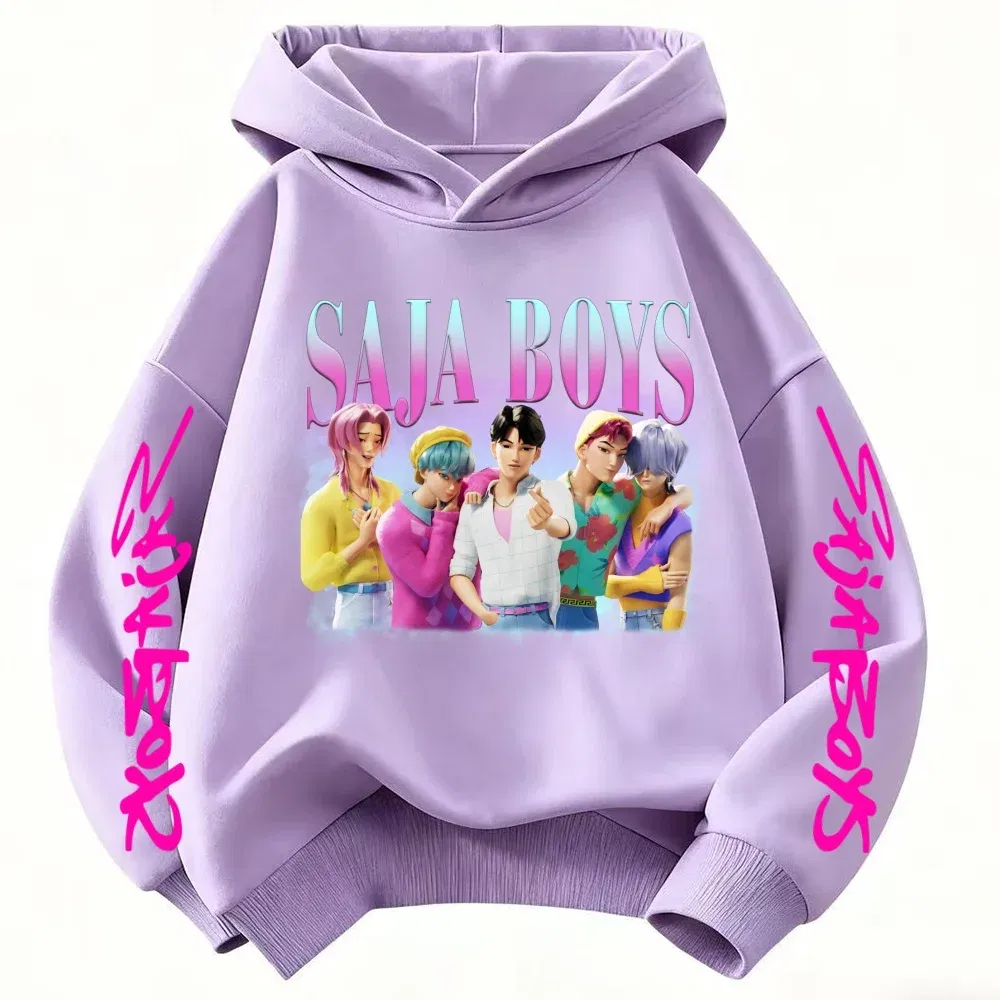 Color: Gold, Kid Size: 2T - k-pop sajaboys  Christmas Kpop Witch Hunt Group Autumn/Winter Cartoon Hoodie Set for Boys, Girls & Kids ?»?