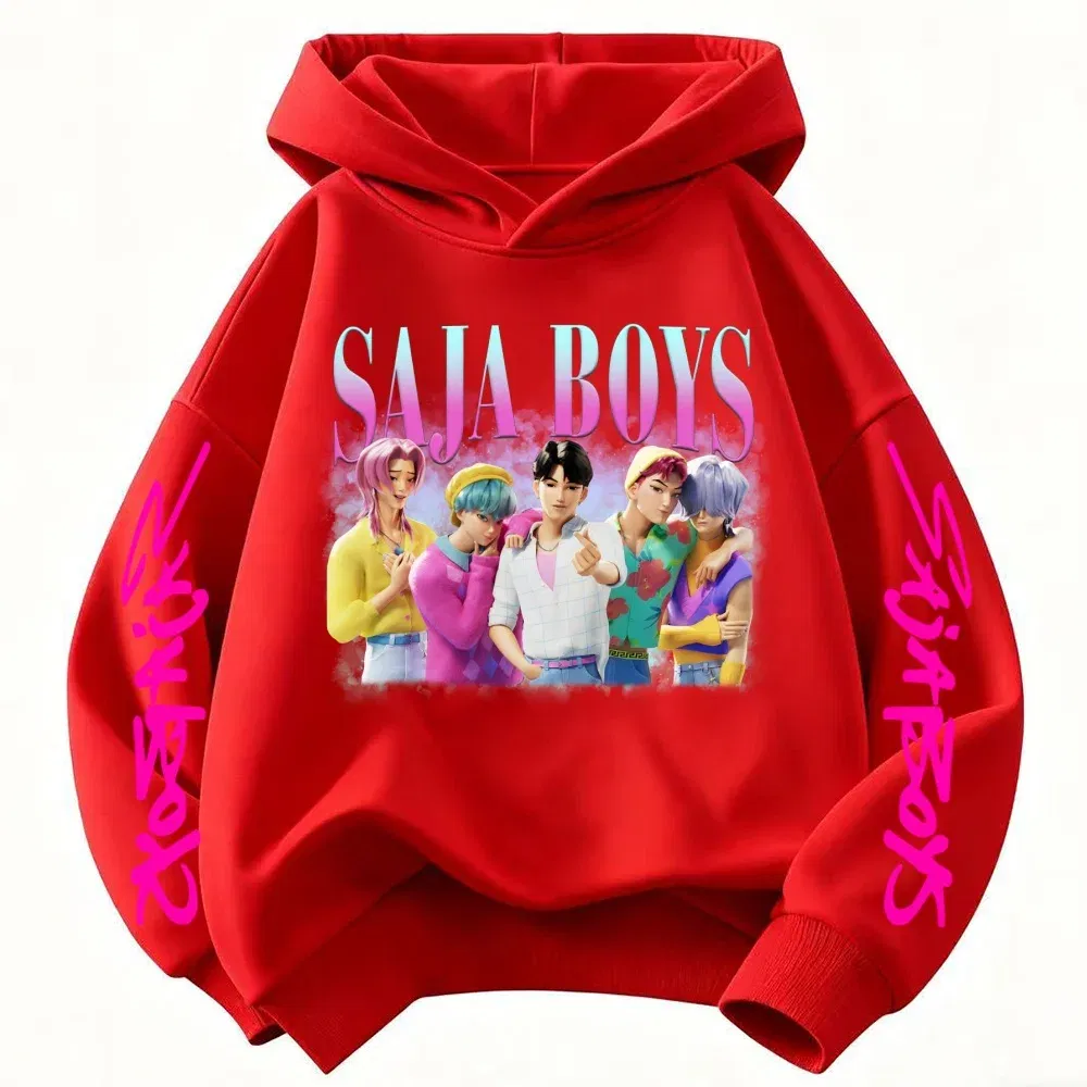 Color: Gold, Kid Size: 2T - k-pop sajaboys  Christmas Kpop Witch Hunt Group Autumn/Winter Cartoon Hoodie Set for Boys, Girls & Kids ?»?