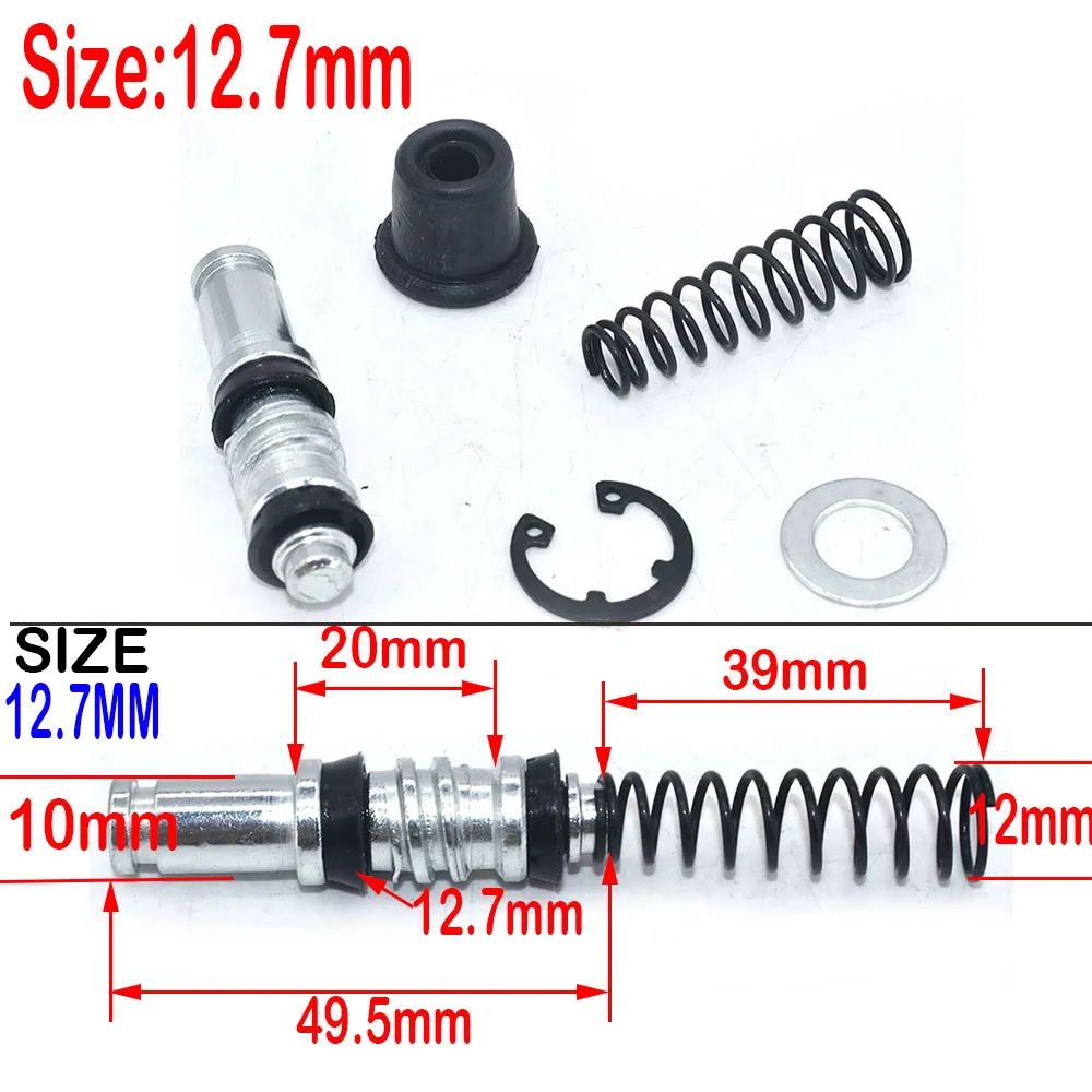 Color: MULTI - Piston Plunger Repair Kits Master Cylinder Piston Rigs Repair Accessories 11mm 12.7mm 14mm Motorcycle Clutch Brake Pump
