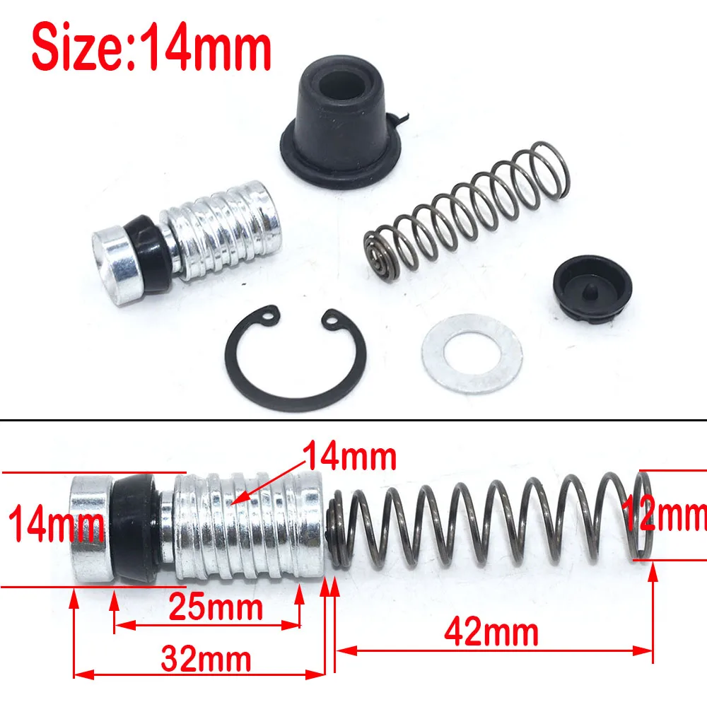 Color: MULTI - Piston Plunger Repair Kits Master Cylinder Piston Rigs Repair Accessories 11mm 12.7mm 14mm Motorcycle Clutch Brake Pump