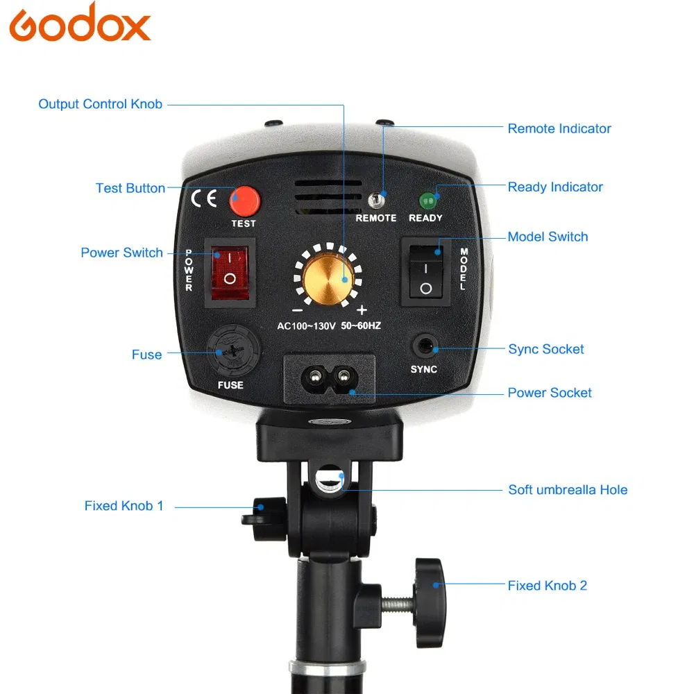 GODOX K180A 180WS Portable Mini Studio Flash Lighting Photo Gallery Mini Flash 110V/220V Strobe Flash
