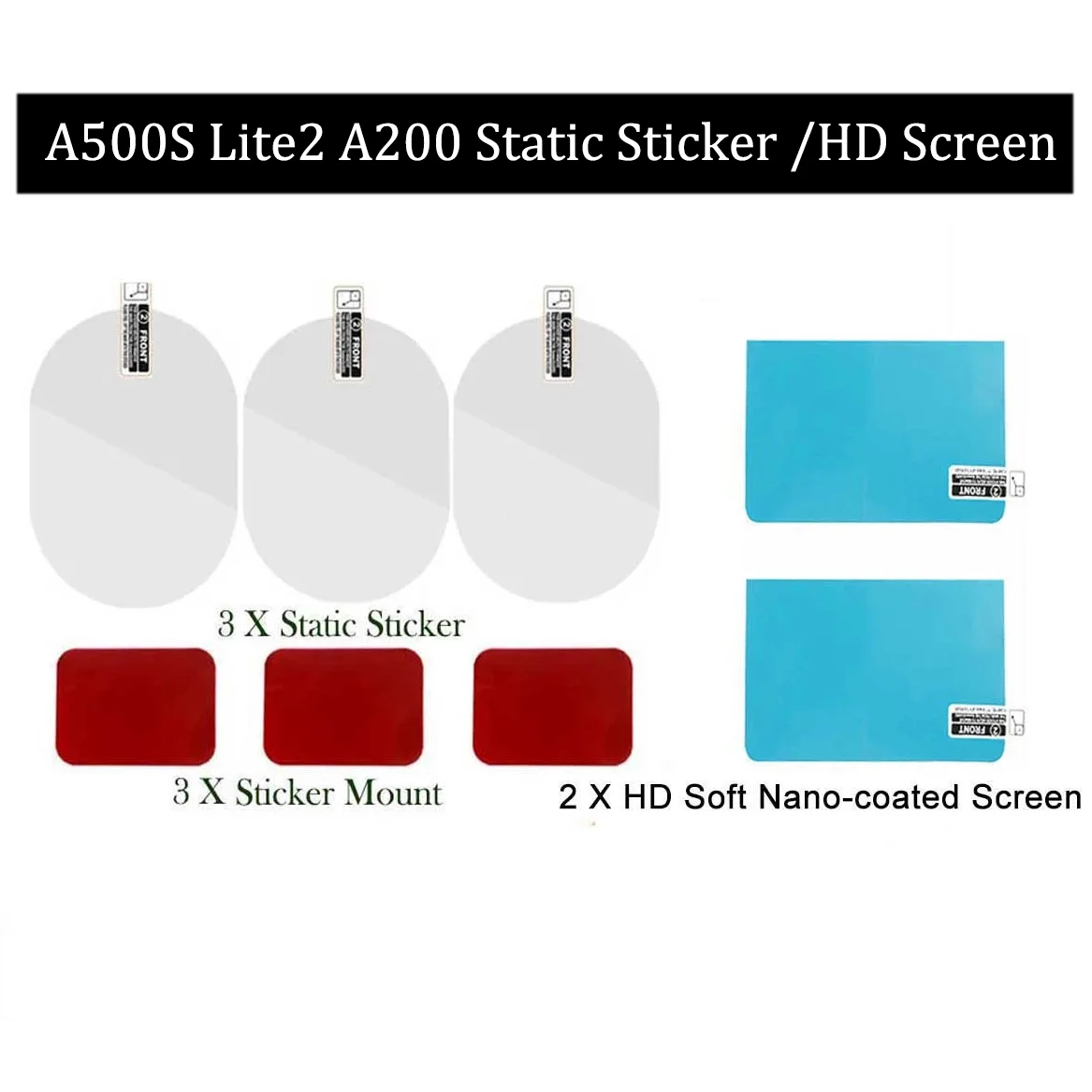 Color Name: Orange - For 70mai Dash Cam Pro plus + A500S LIE2 A200 Dash Cam Film and Static Stickers for 70mai A500S / LIE2 A200 Dash Cam Mount