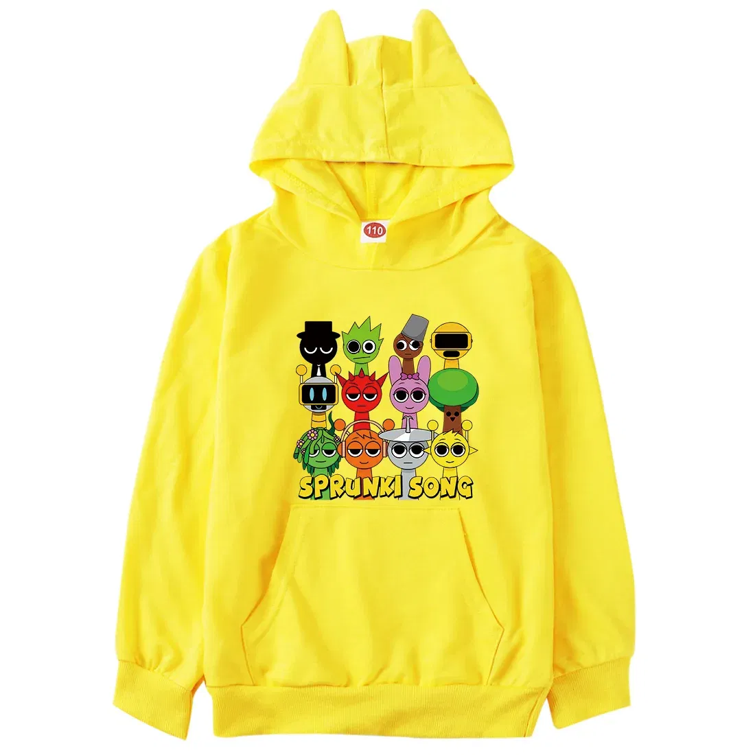 Color: black, Kid Size: 6 - Sprunki Hoodie Kids Game Incredibox Clothes Baby Girls Cartoon Hooded Sweatshirt Teen Boys Spring Fall Sweater Children Clothing