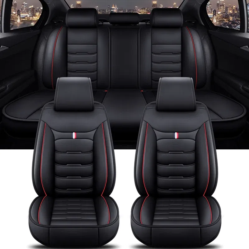 Color Name: CRIMSON, Ships From: CHINA - Universal Car Seat Cover for HYUNDAI All Car Models Solaris Sonata Creta Encino Elantra Ix25 Ix35 Kona Auto Accessories Interior