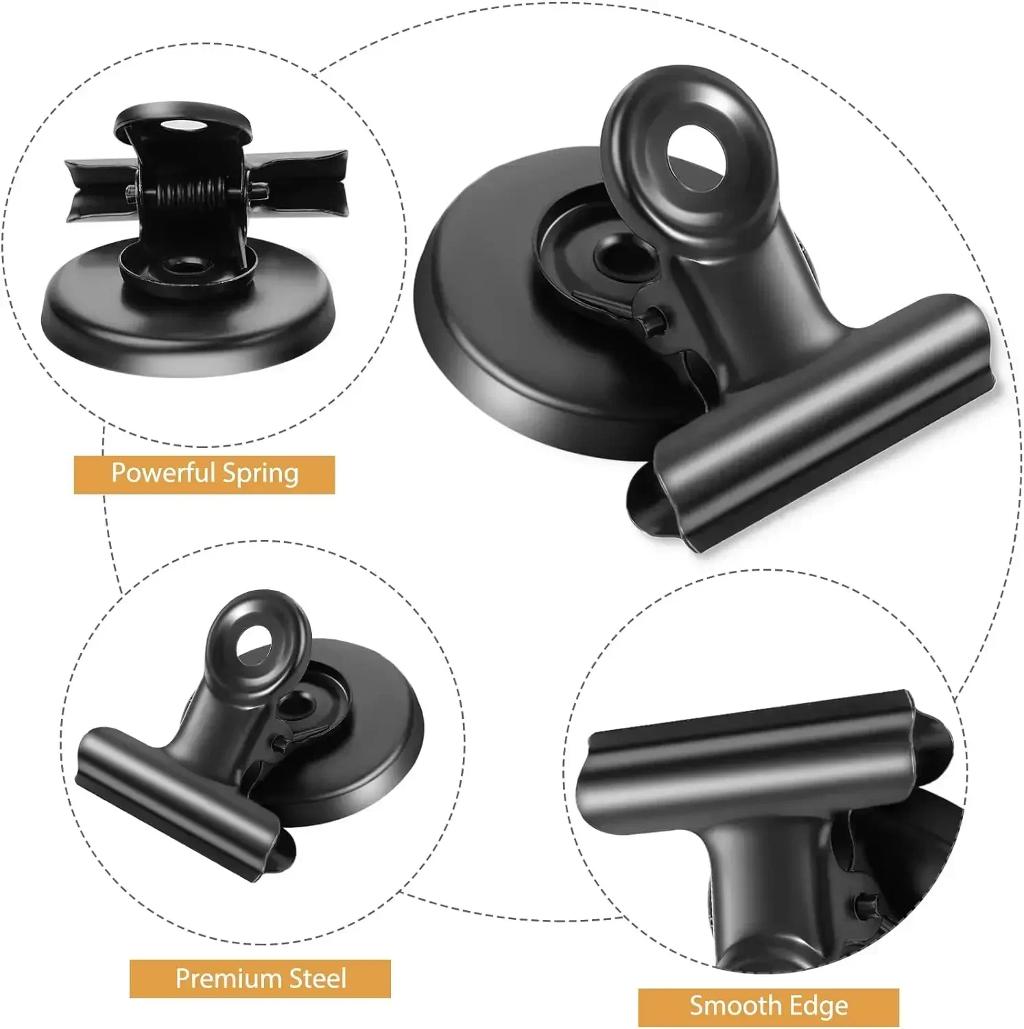 Color: Bronze - Strong Magnets Magnetic Clips Bulldog Clips Heavy Duty Magnetic Clips Perfect for Whiteboard Magnets Photo Displays Home