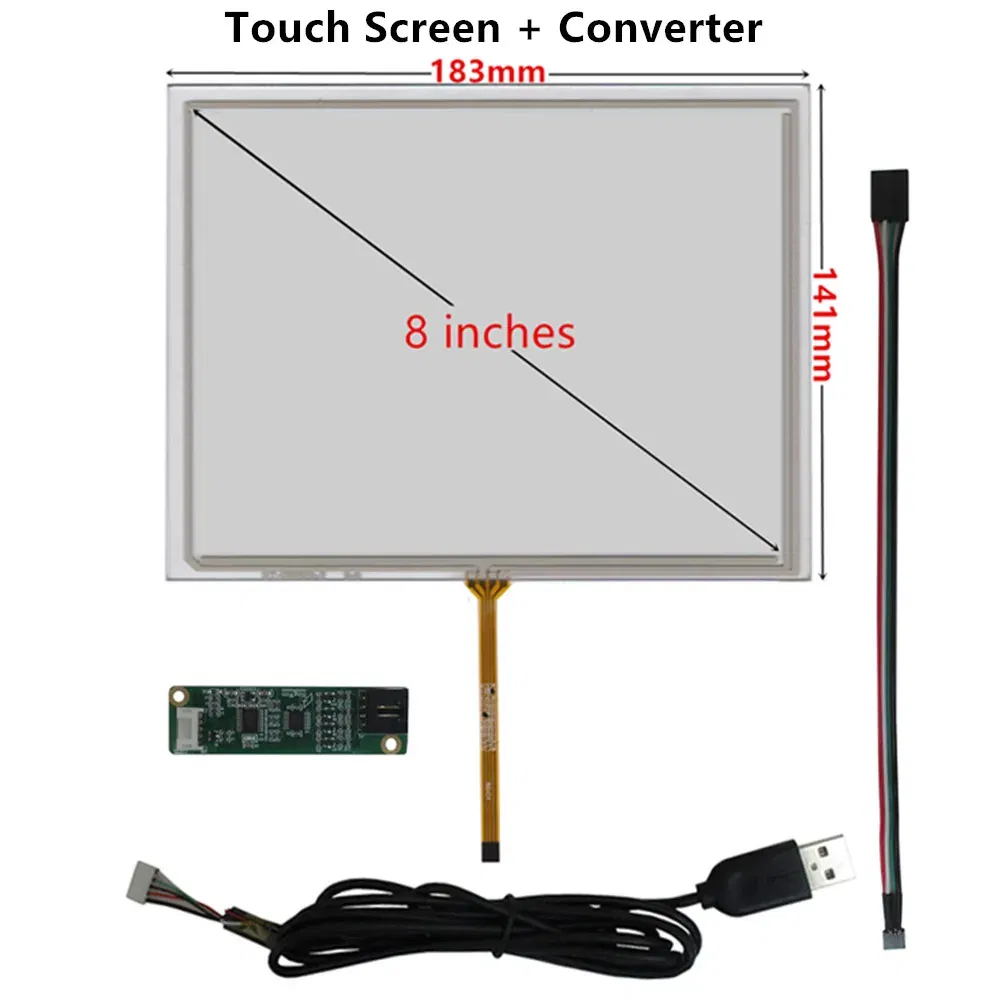Color: Blue - 3.5/4.3/5/6.2/7/8/9/10.1 Inch Raspberry Pi Industrial Equipment PC Car Resistance Digitizer Touch Screen Panel USB Driver Board