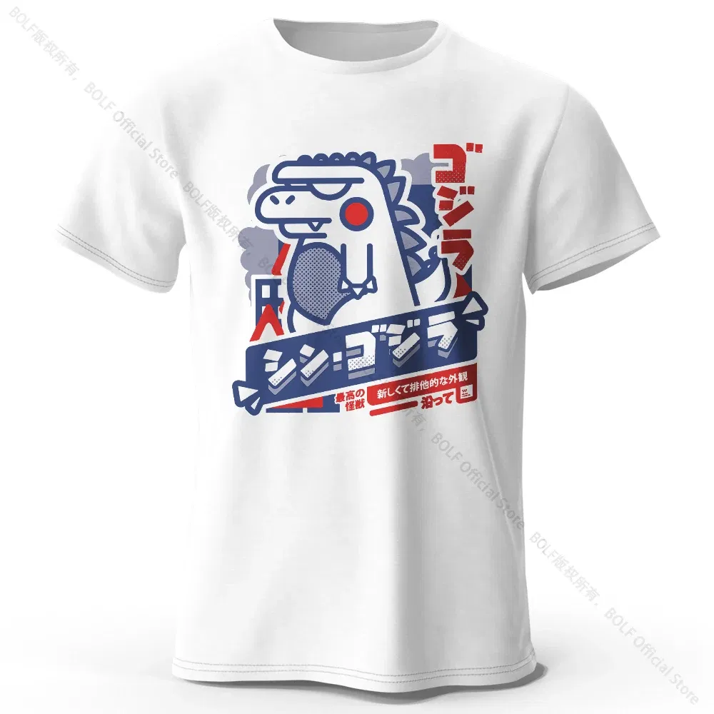 Color: WHITE, Size: XL - Harajuku Kawaii Animal Printed 100% Cotton T-Shirt, Lightweight Round Neck Short Sleeve Tee, Unisex Casual Wear