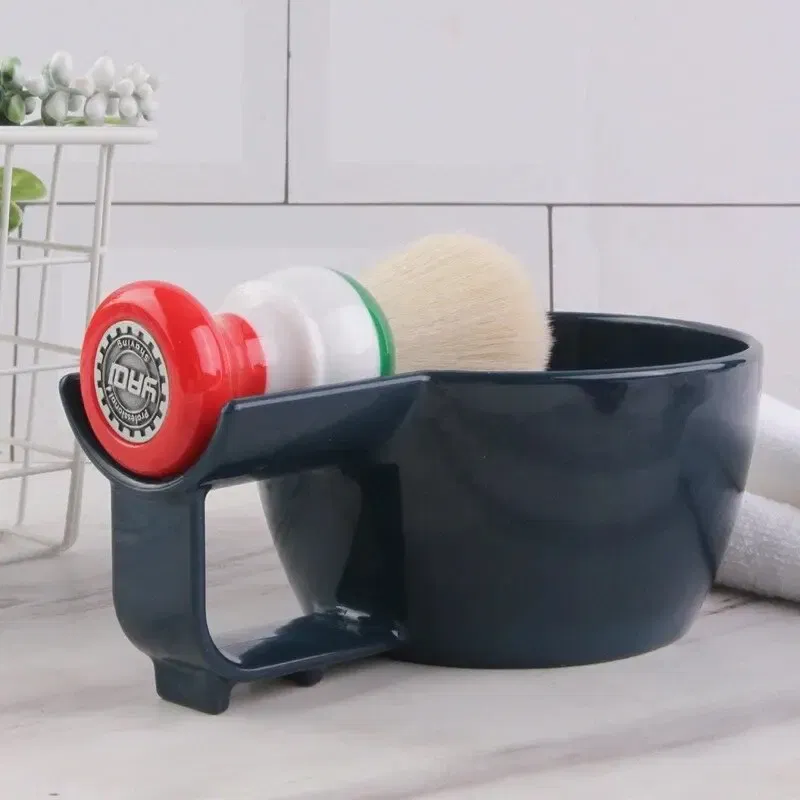 Color: WHITE - Yaqi High Quality Dark Blue Color Plastic Shaving Bowl For Men Shaving Brush