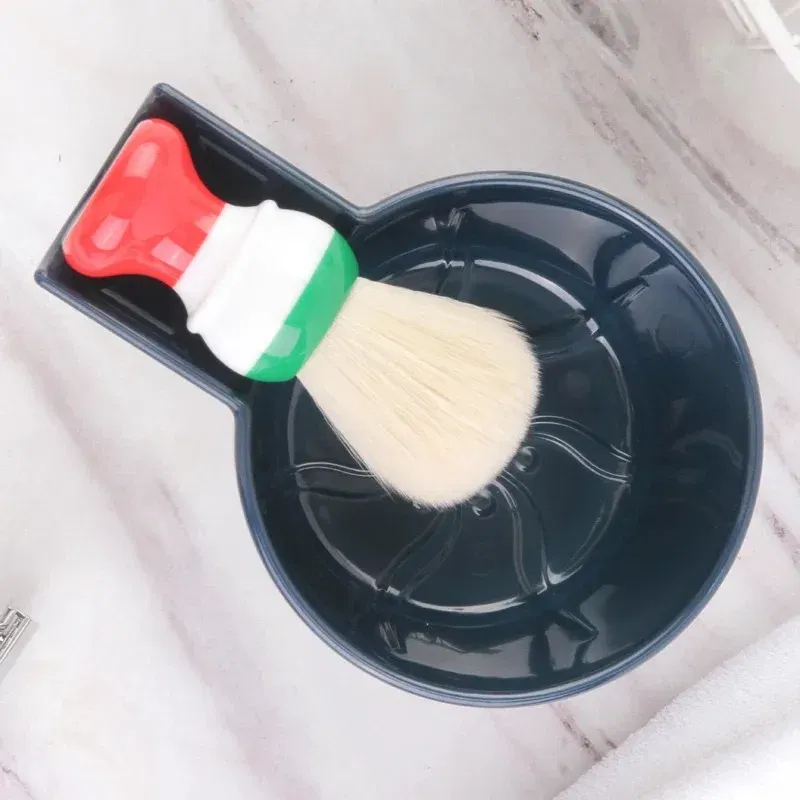 Color: WHITE - Yaqi High Quality Dark Blue Color Plastic Shaving Bowl For Men Shaving Brush