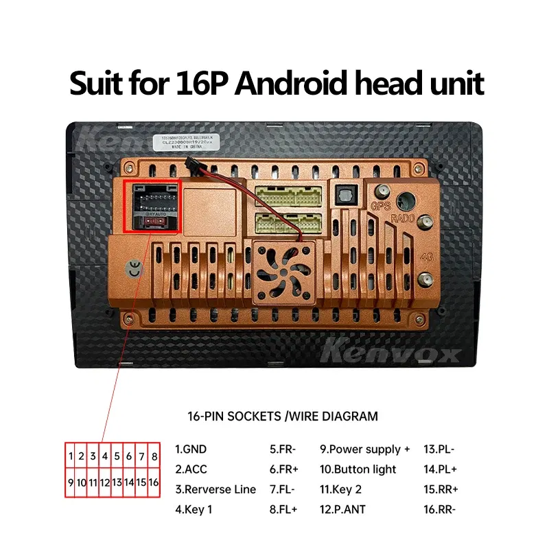 android Car radio Canbus Box Decoder For VW  Volkswagen Golf 7 touran Passat  skoda superd16 pin Wiring Harness Plug Power Cable