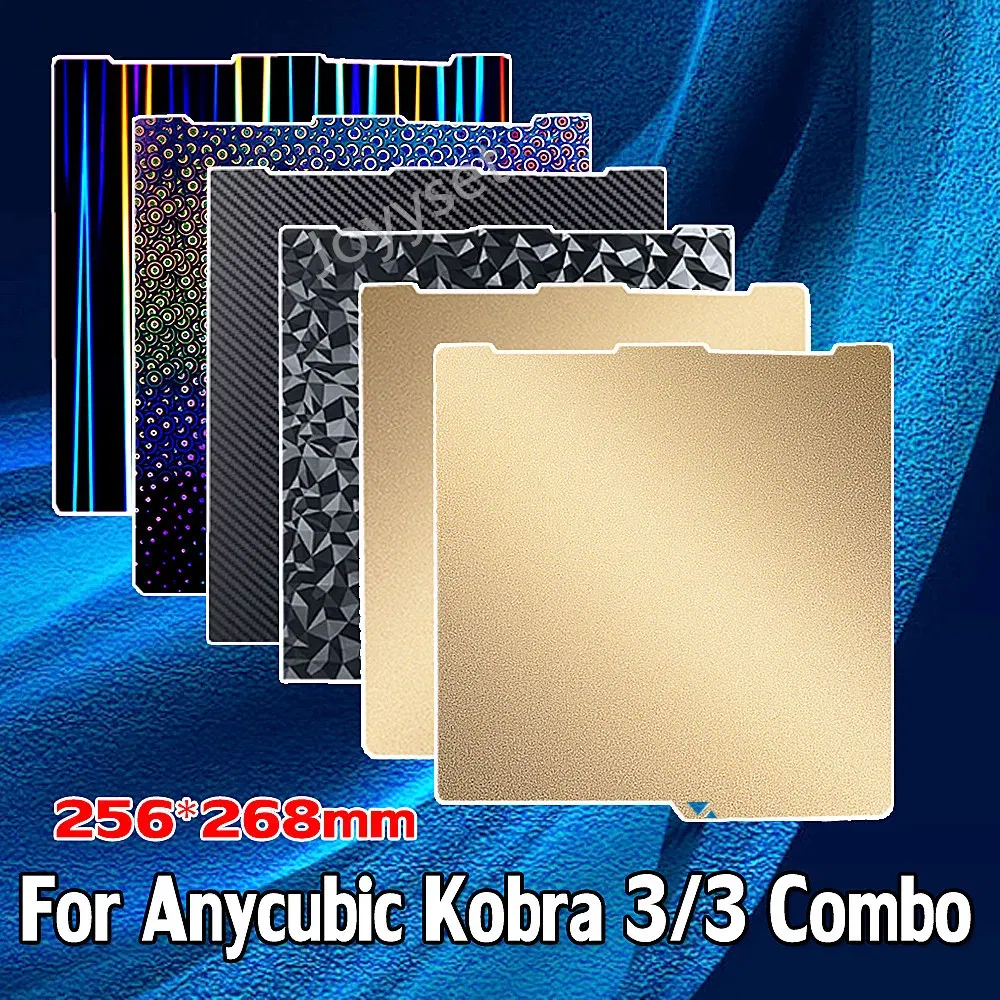 Color: WHITE, Size: 2.2mm - Kobra 3 PEI Sheet for Anycubic Kobra 3 Combo Build Plate 256x268mm Double Side Printing Spring Steel Sheet 3D Printer Parts Bed