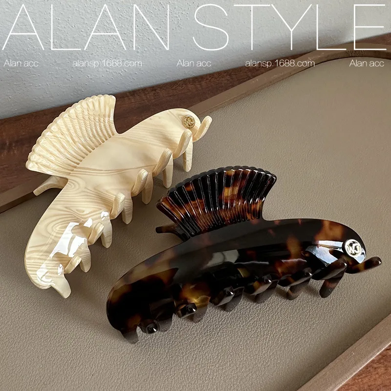 Color: Lavender - 9cm Long Acetate Hair Crabs Hair Clips Claws for Girls Rolled up Hair Style Daliy