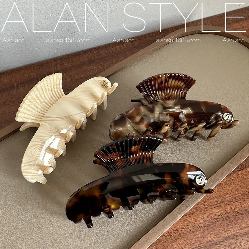 Color: Lavender - 9cm Long Acetate Hair Crabs Hair Clips Claws for Girls Rolled up Hair Style Daliy