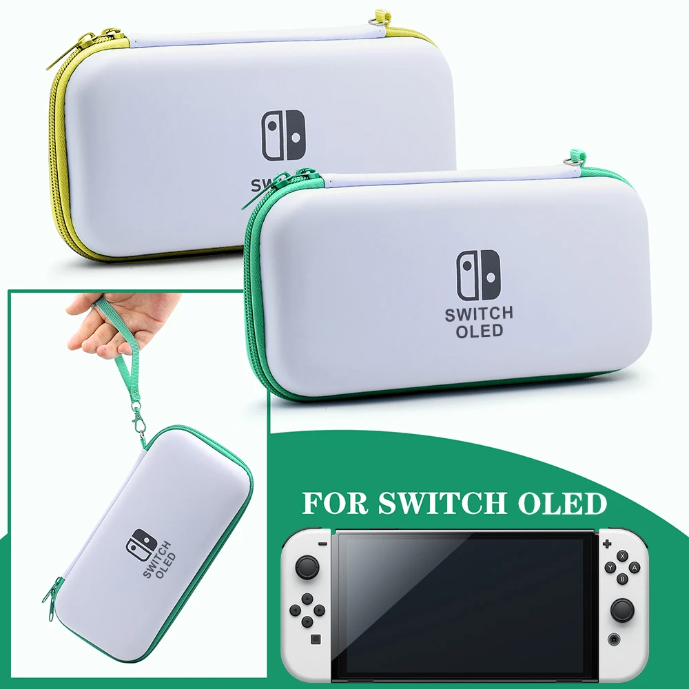Color: Navy Blue - Case Kit For Nintend Switch OLED Console Carrying Case Protective Pouch Hard Shell Clear Cover For Switch Oled WIth Film Glass