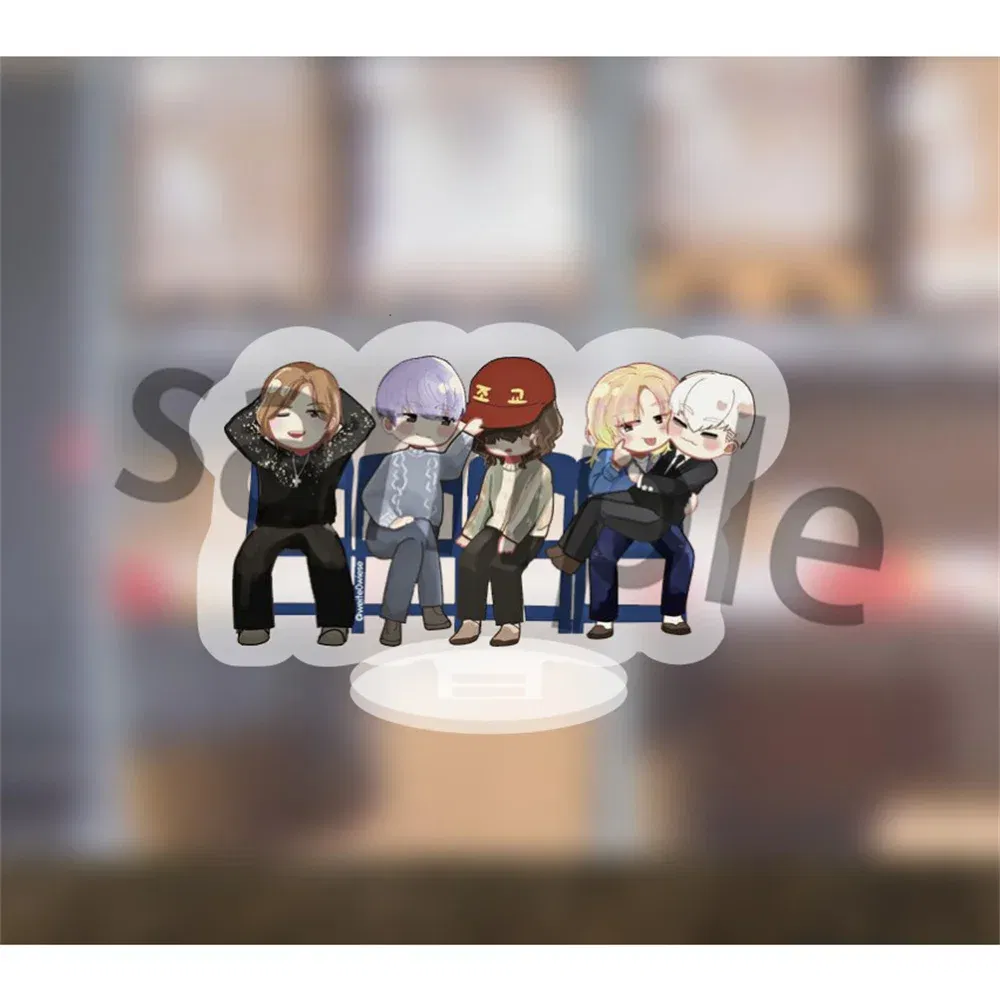 Color: Green, Size: 10 cm, Ships From: CHINA - Popular Anime The Infinity Cartoon Figure Acrylic Stand Model Cherry Blossom Hasegawa Langa Bag Pendant Skateboard Fans For Gift