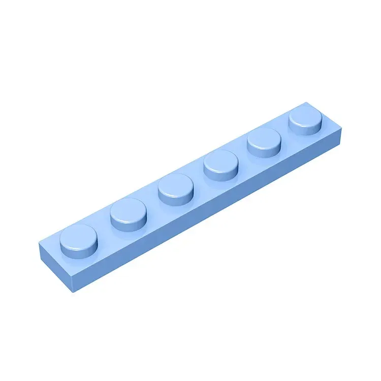 Color: tan - Gobricks GDS-505 Plate 1 x 6 compatible with lego 3666 pieces of children's DIY building block Particles Plate DIY